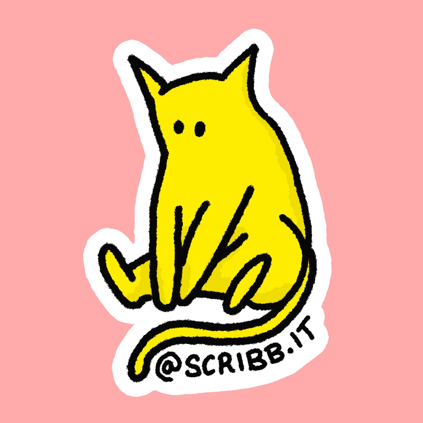 Cat Sit Sticker