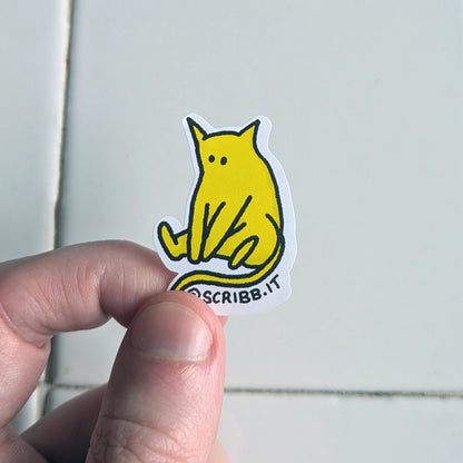 Cat Sit Sticker